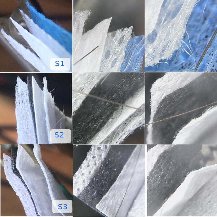 Surgical mask layers