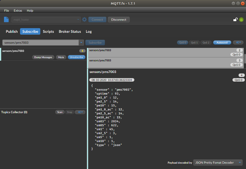 Private broker logging view